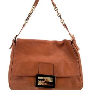 Fendi Tan Leather Shoulder Bag